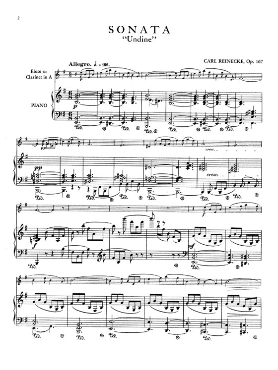 Reinecke【Sonata - Undine , Opus 167 】for Clarinet and Piano