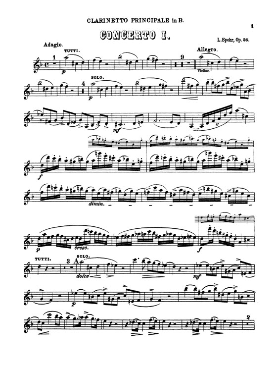 Spohr【Concerto No. 1 in C Minor】for Clarinet and Piano