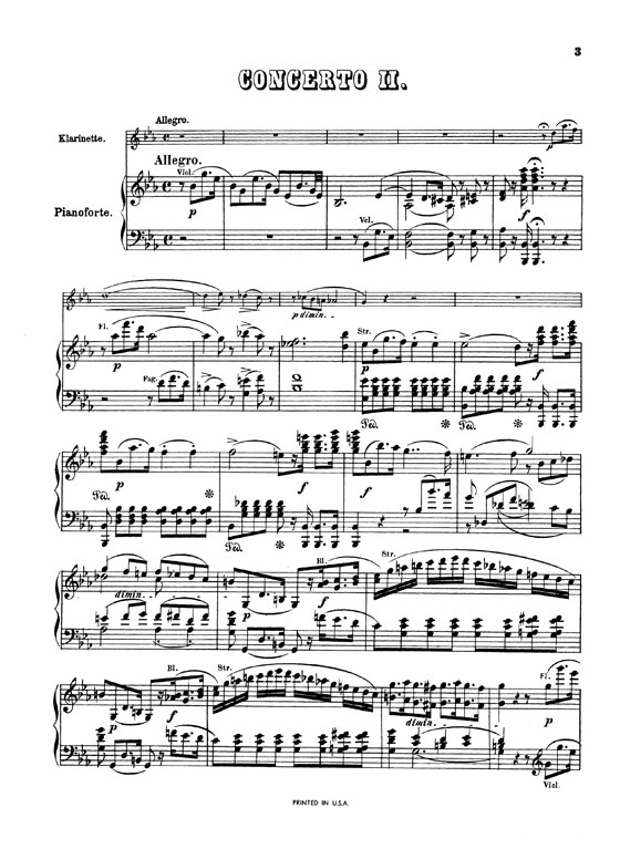 Spohr【Concerto No. 2 in E flat Major】for Clarinet and Piano