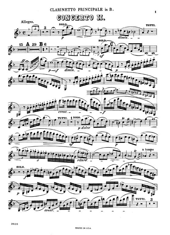 Spohr【Concerto No. 2 in E flat Major】for Clarinet and Piano