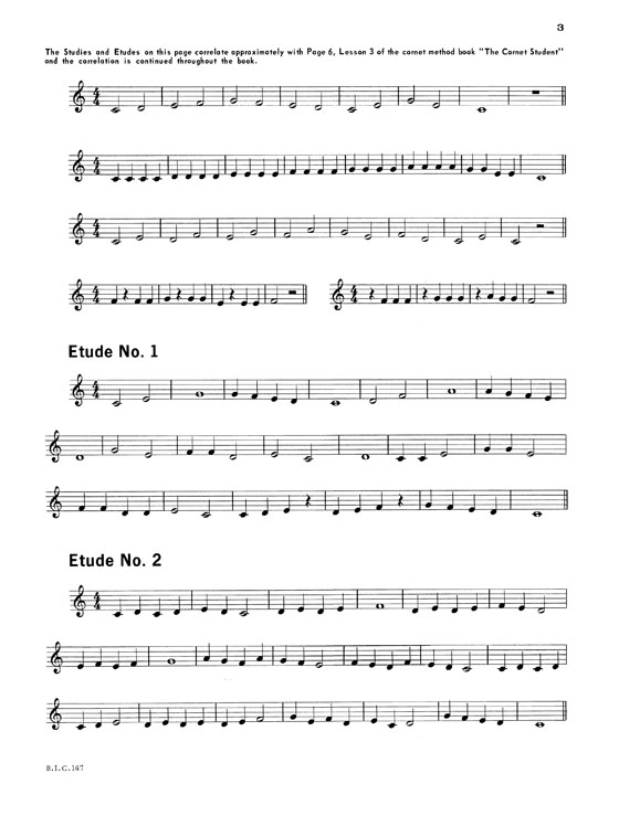 Student Instrumental Course【Studies and Melodious Etudes for Cornet】 Level One