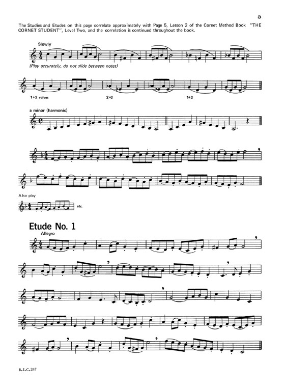 Student Instrumental Course【Studies and Melodious Etudes for Cornet】 Level Two