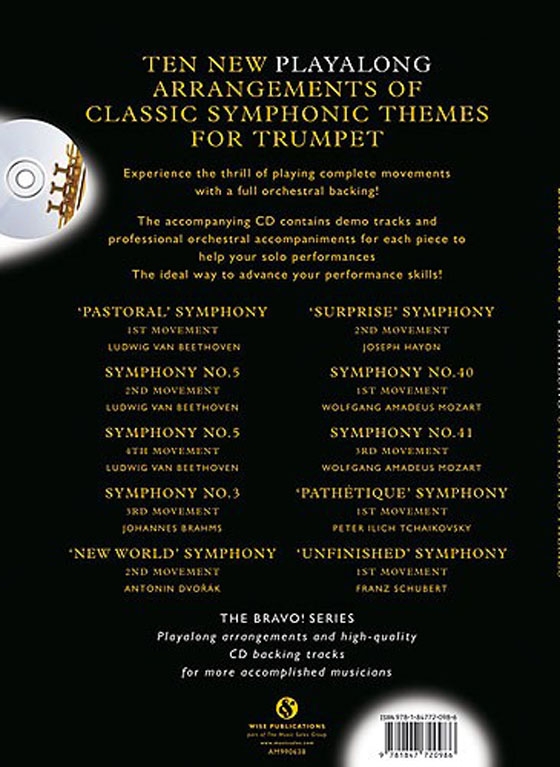 Bravo! Trumpet Playalong Symphonic Themes【CD+樂譜】