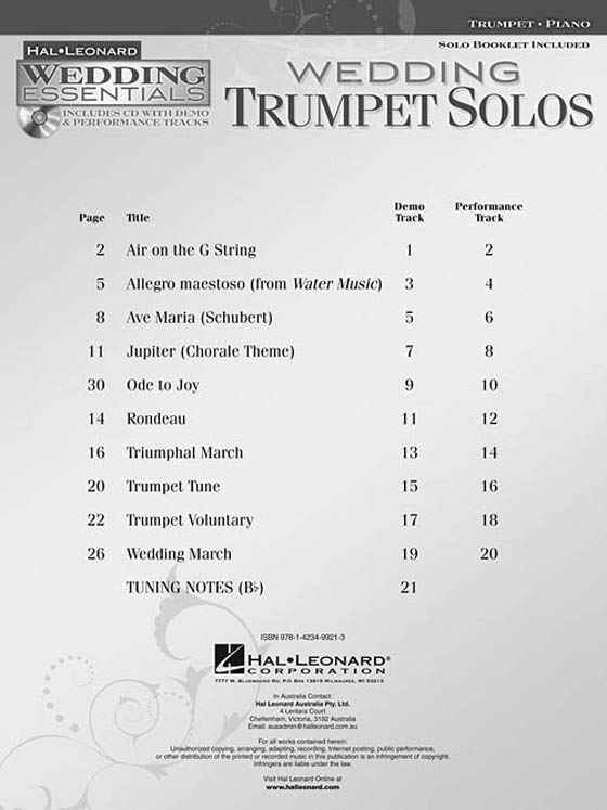 Wedding Trumpet Solos【CD+樂譜】