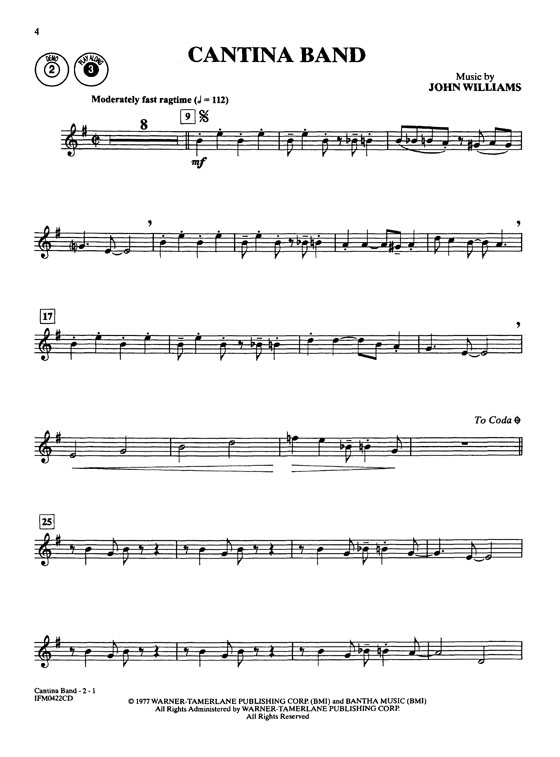 The Very Best of John Williams Instrumental Solos【CD+樂譜】Trumpet , Level 2-3