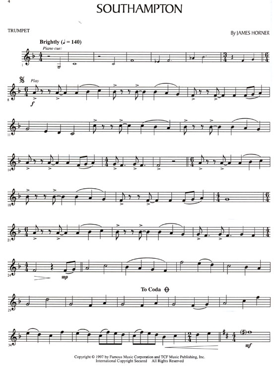 Music From Titanic for Trumpet Music From Titanic for Trumpet