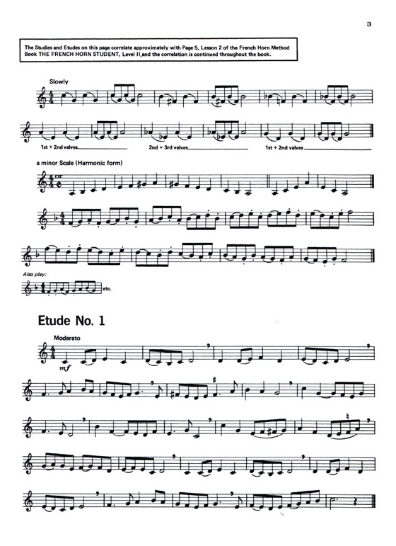 Student Instrumental Course【Studies and Melodious Etudes for French Horn】Level Two