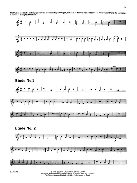 Student Instrumental Course【Studies and Melodious Etudes for Flute】Level One