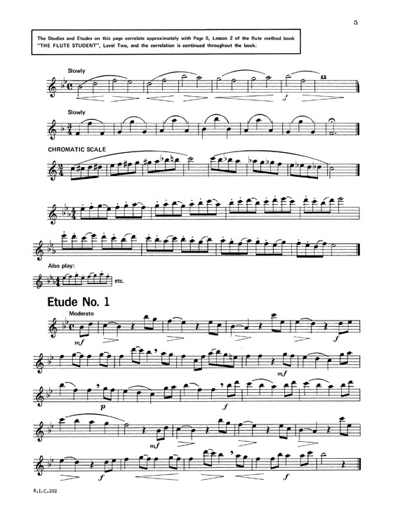 Student Instrumental Course【Studies and Melodious Etudes for Flute】Level Two