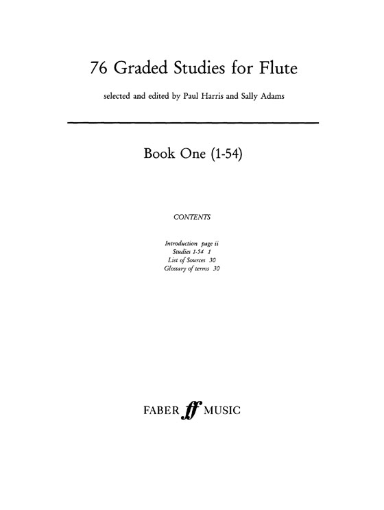 76 Graded Studies for Flute【Book One】