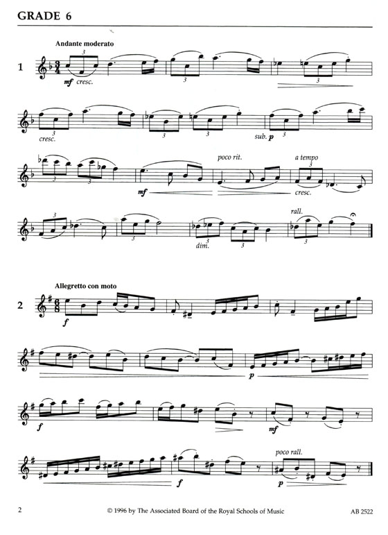 ABRSM : Specimen Sight Reading Tests【Grades 6-8】for Saxophone