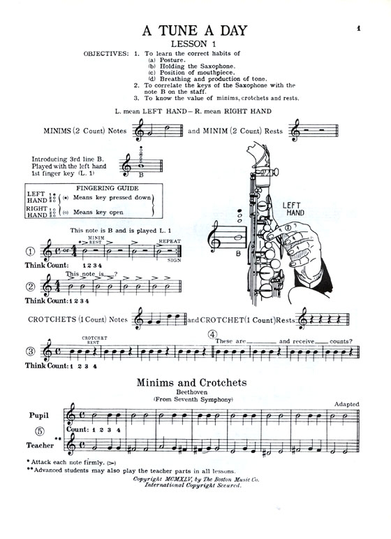 A Tune a Day【Book One】for Saxophone