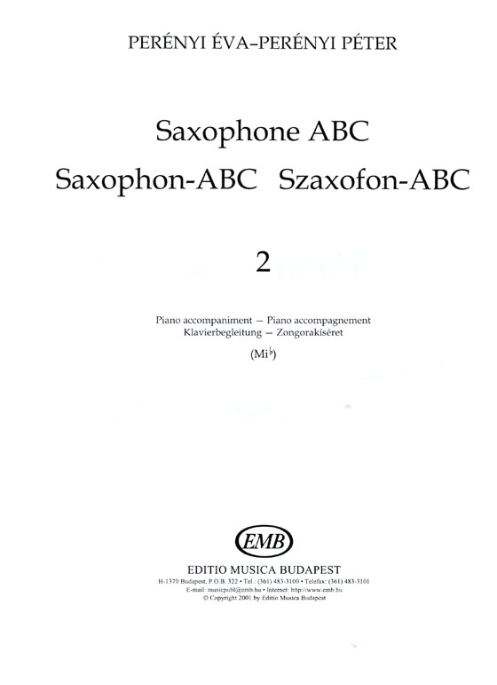 Saxophone ABC【Volume 2】