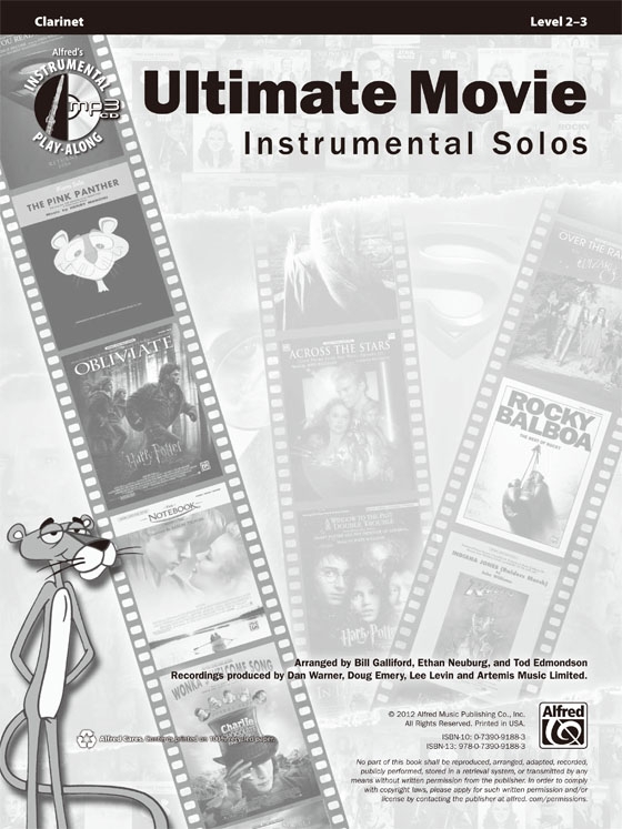 Ultimate Movie Instrumental Solos【CD+樂譜】for Clarinet , Level 2-3