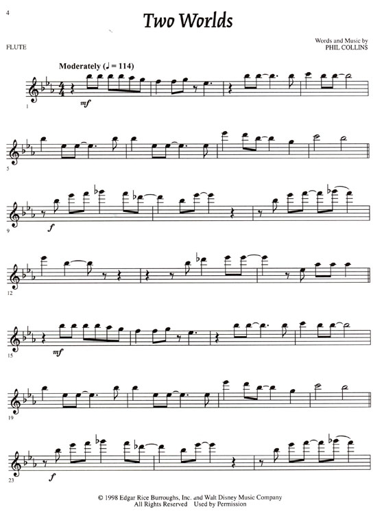 Disneys Tarzan for Flute Disneys Tarzan for Flute