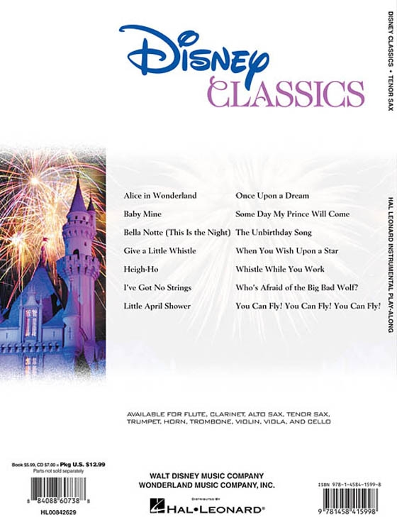 Disney Classics【CD+樂譜】 for Tenor Sax