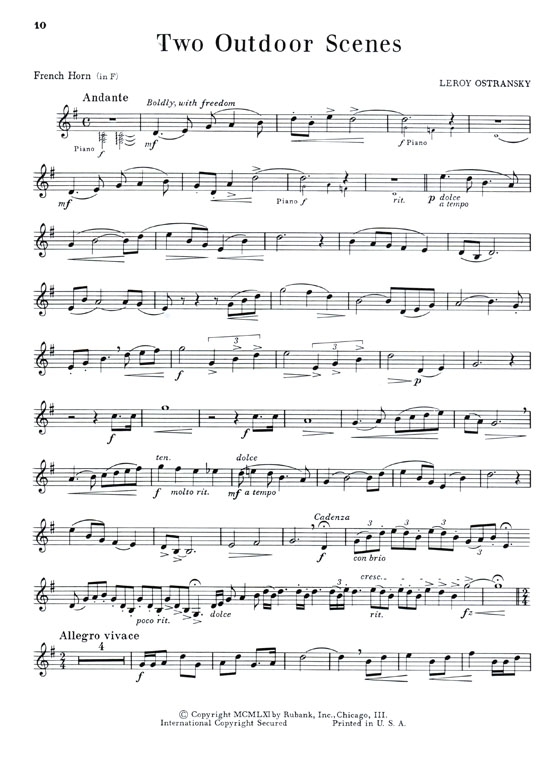 Concert and Contest Collection for French Horn Solo Part