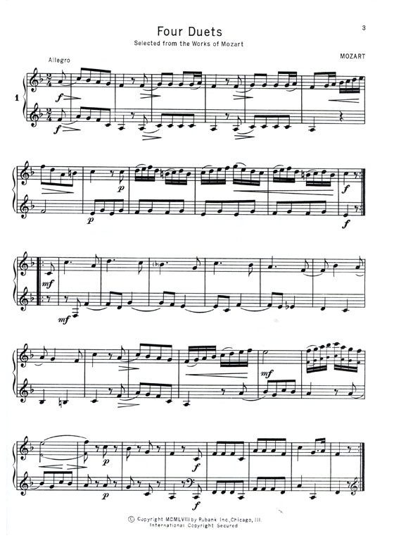 Selected 【Duets】for French Horn, Volume Ⅱ , Advanced
