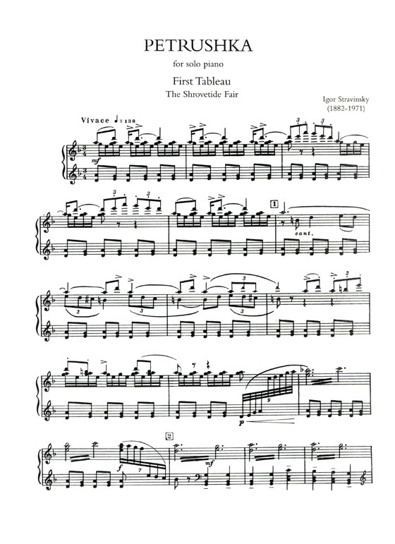 Igor Stravinsky【Petrushka】for Solo Piano, Complete Ballet