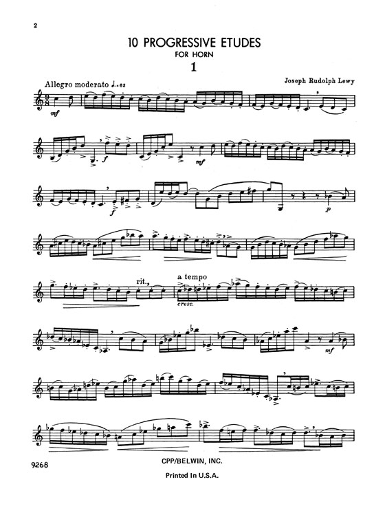 Lewy【10 Progressive Etudes】for Horn