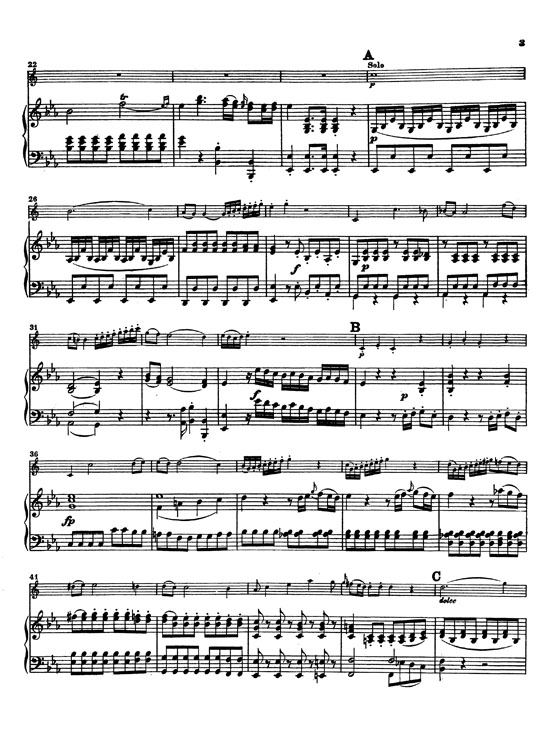 Mozart【Concerto No. 2 In E flat Major , K. 417】for Horn and Piano