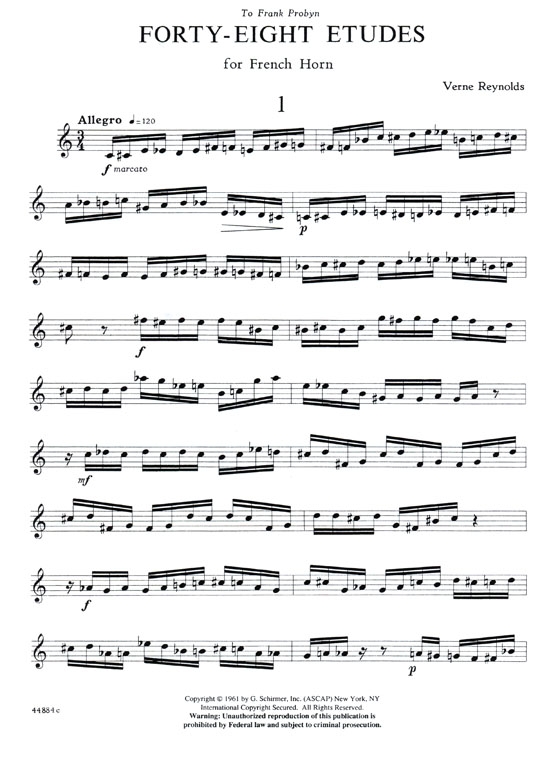 Verne Reynolds【48 Etudes】for French Horn Verne Reynolds【48 Etudes】for French Horn