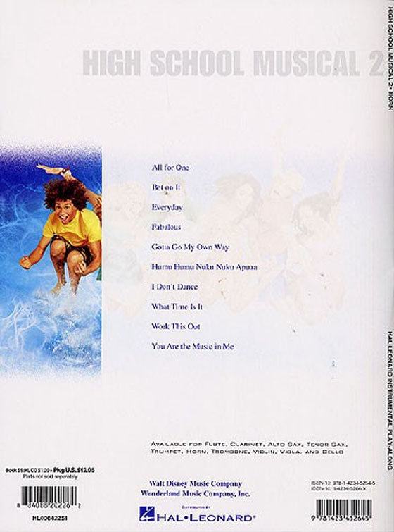High School Musical 2【CD+樂譜】for Horn