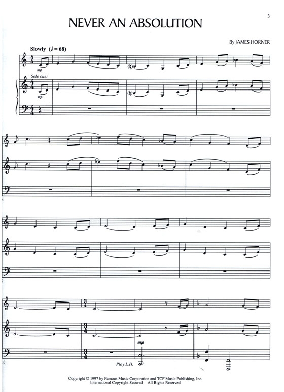 Music From Titanic Piano Accompaniment for winds