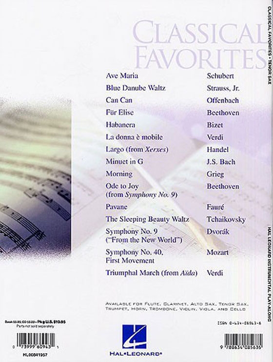 Classical Favorites【CD+樂譜】for Tenor Sax