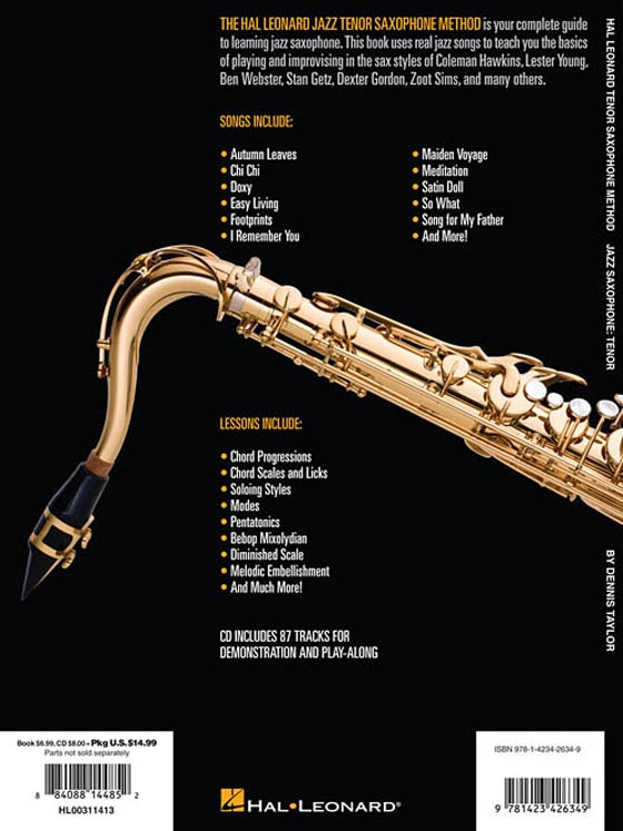 Jazz Saxophone : Tenor 【CD+樂譜】