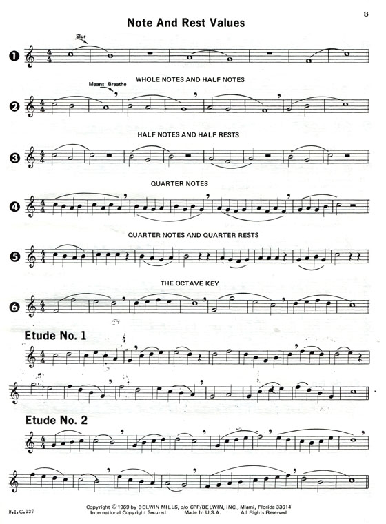 Student Instrumental Course【Studies and Melodious Etudes for Tenor Saxophone】Level One