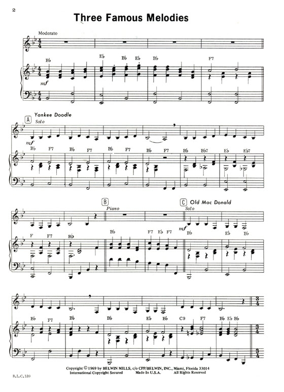 Student Instrumental Course【Tenor Saxophone Soloist 】Piano Accompaniment , Level One