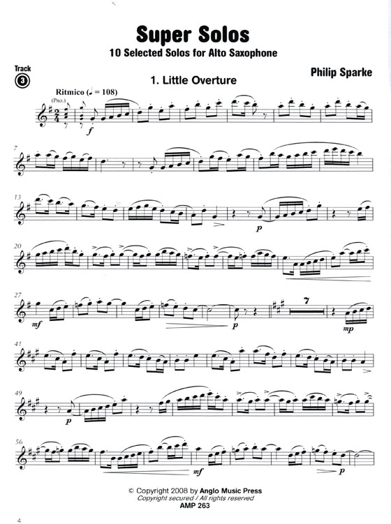 Super Solos【10 Selected Solos】with Piano Accompaniment for Alto Saxophone