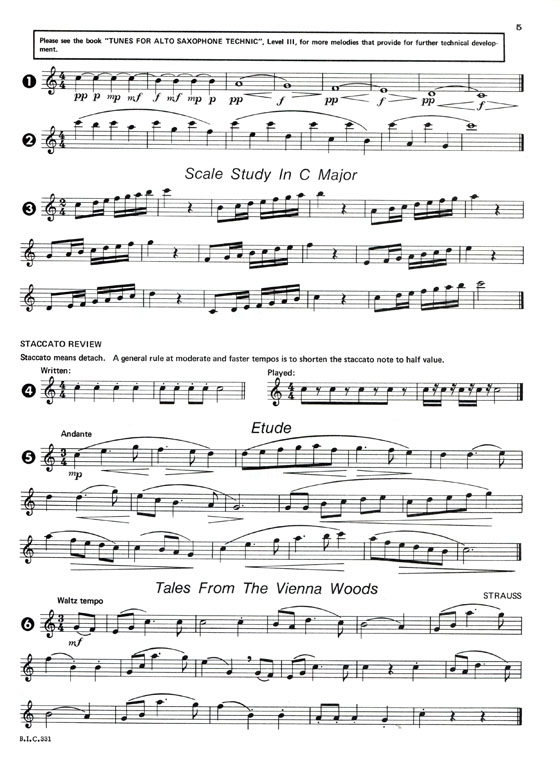 Student Instrumental Course【Alto Saxophone Student】Level Three