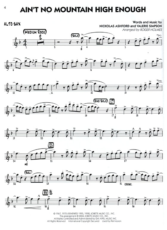 Popular Hits for Alto Saxophone【CD+樂譜】Big Band Play-Along , Volume 2
