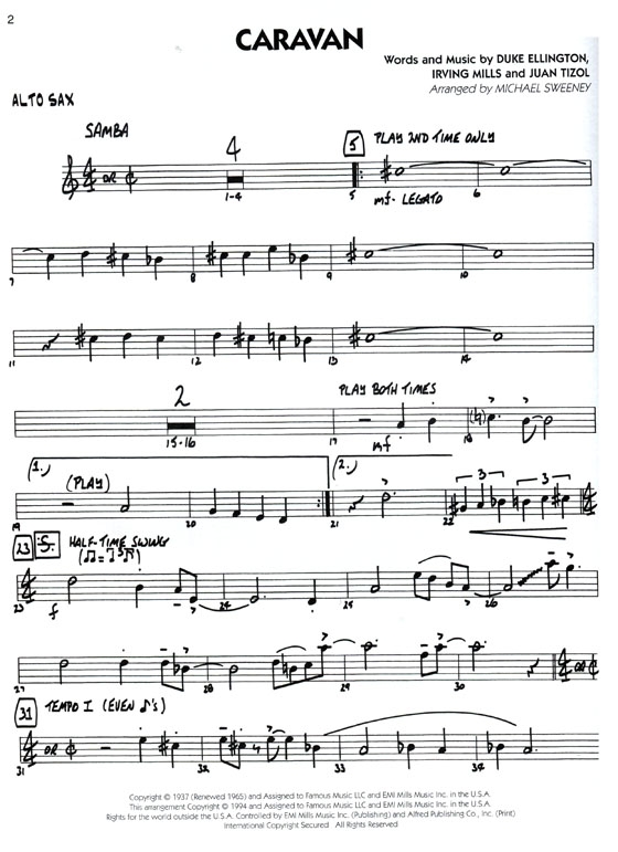 Duke Ellington for【Alto Sax】Big Band Play-Along , Volume 3