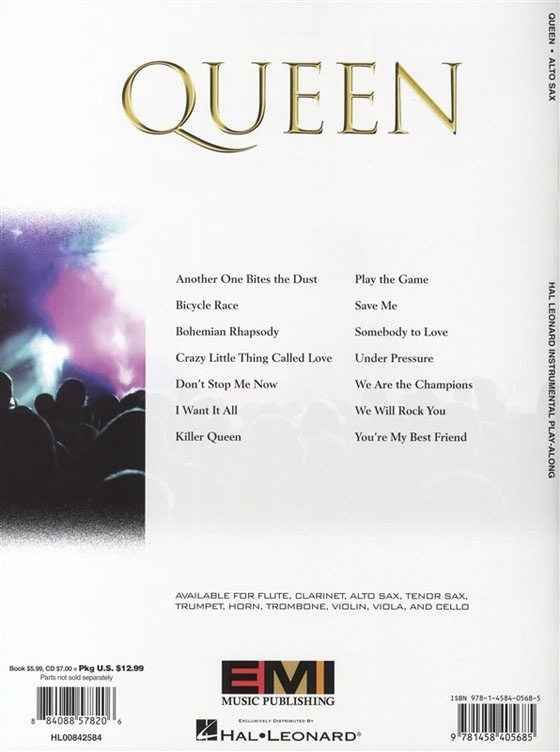 QUEEN【CD+樂譜】for Alto Sax