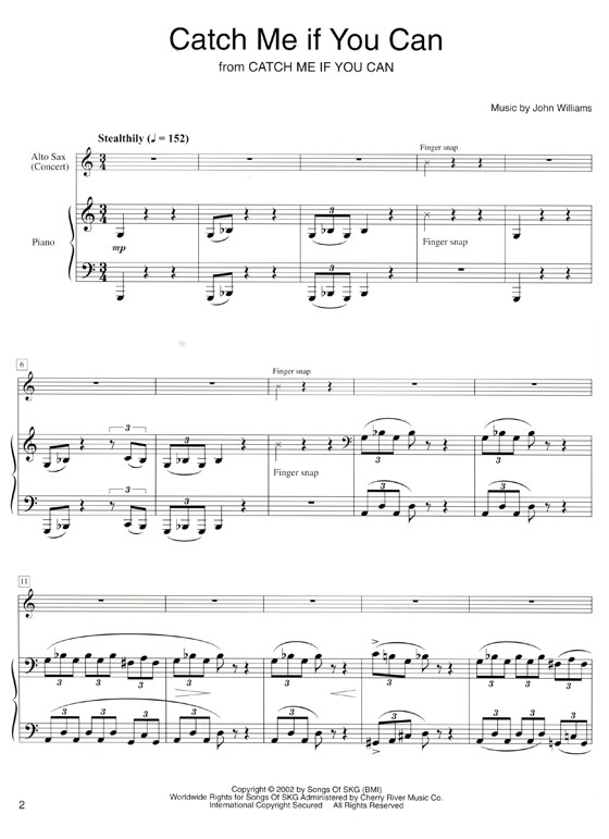 【Catch Me If You Can】for Alto Sax and Piano