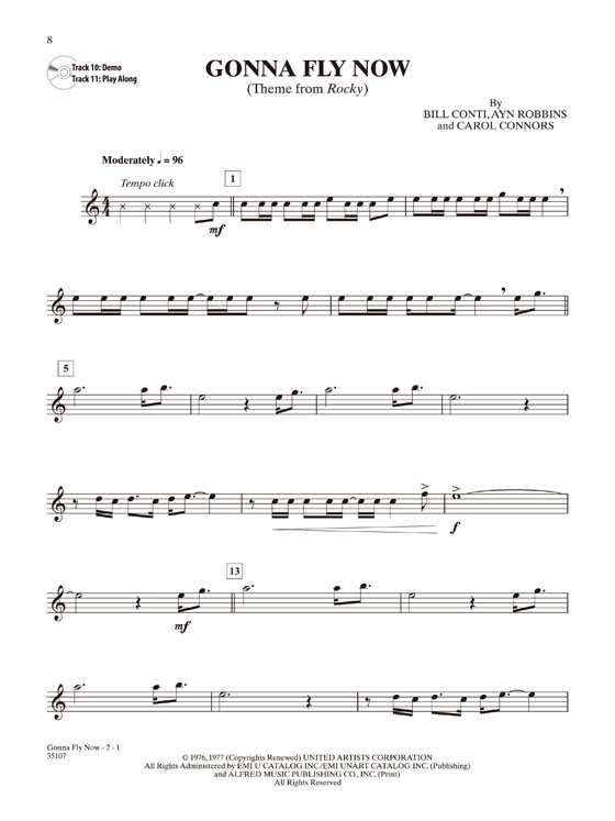 Classic Movie Instrumental Solos【CD+樂譜】for Alto Saxophone, Level 2-3