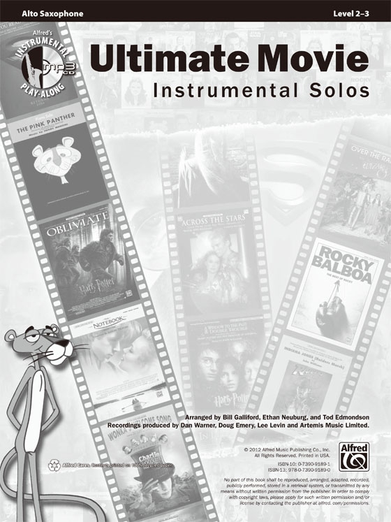 Ultimate Movie Instrumental Solos【CD+樂譜】for Alto  Saxophone, Level 2-3