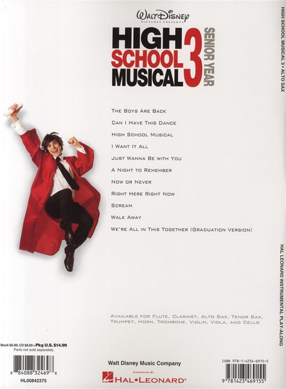 High School Musical 3【CD+樂譜】for Alto Sax