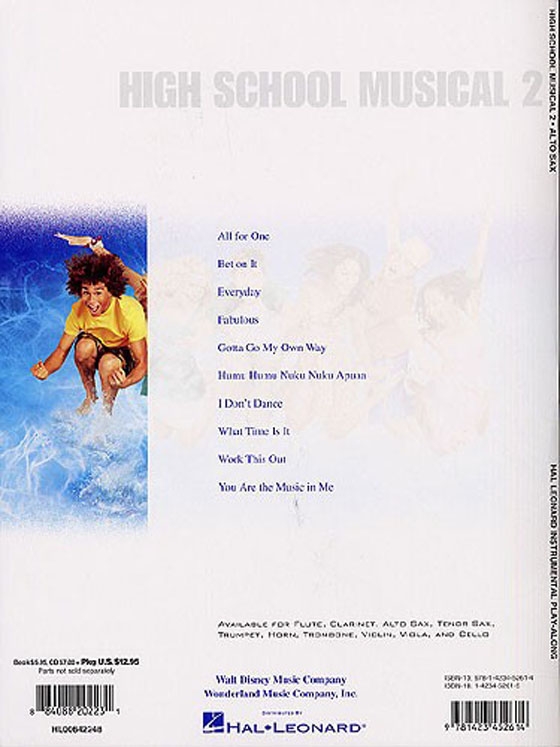 High School Musical 2 【CD+樂譜】for Alto Sax