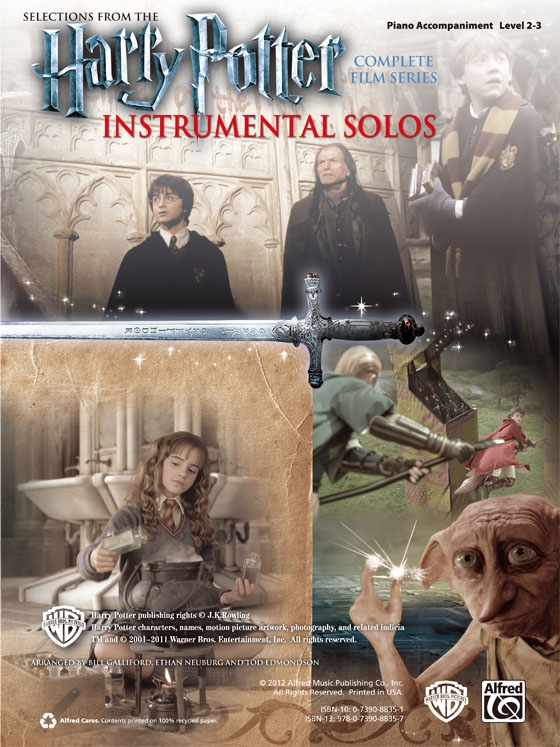 Harry Potter Instrumental Solos【CD+樂譜】Piano Accompaniment, Selections from The Complete Film Series, Level 2-3