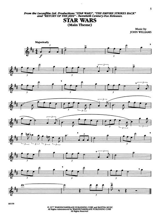 Music From The Star Wars Trilogy【Special Edition】for Alto Sax Music From The Star Wars Trilogy【Special Edition】for Alto Sax