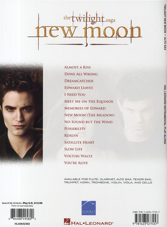The Twilight Saga New Moon【CD+樂譜】 for Alto Sax