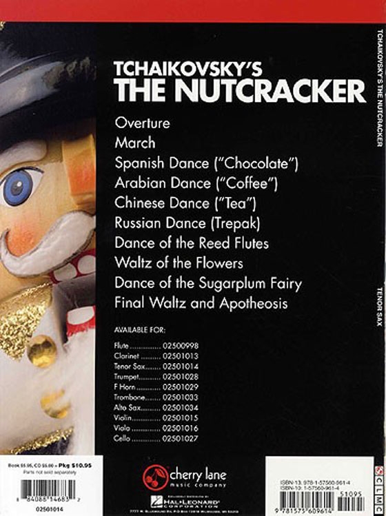 Tchaikovsky's The Nutcracker【CD+樂譜】for Tenor Sax