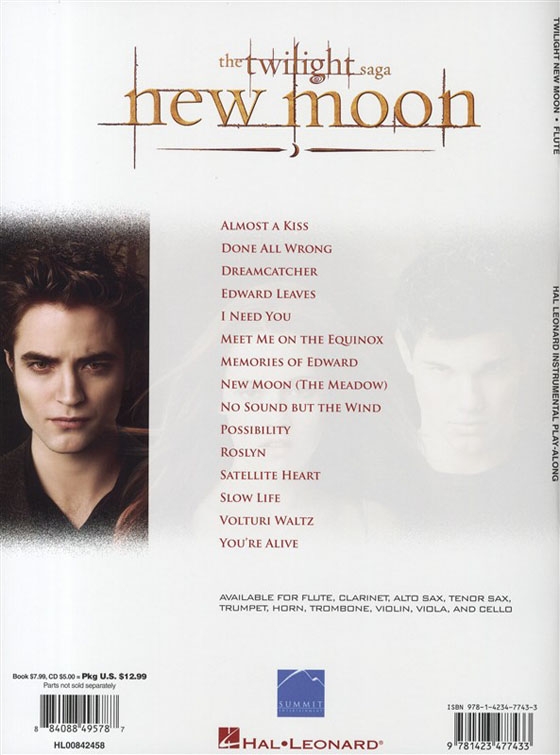 The Twilight Saga New Moon【CD+樂譜】 for Flute