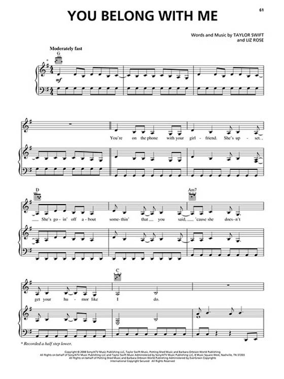 Taylor Swift Piano Play-Along【Volume 95】Piano/Vocal/Guitar‧CD