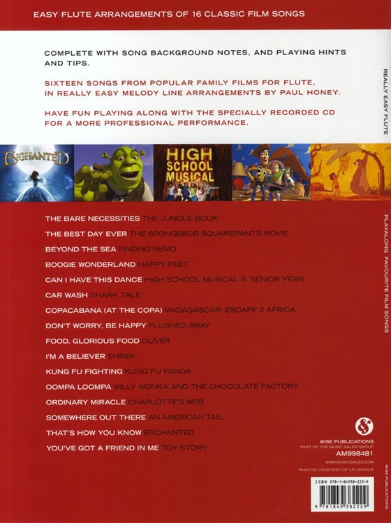 Favourite Film Songs【CD+樂譜】Really Easy Flute
