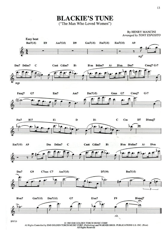 The Music of Henry Mancini【CD+樂譜】Plus One , Flute